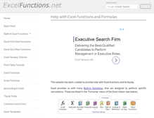 Tablet Screenshot of excelfunctions.net